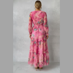 Maja | Damska sukienka maxi w kwiaty kopertowa – zwiewna boho letnia sukienka