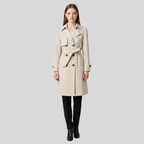 Eleganter Damen-Trenchcoat mit Knöpfen – lässiger Stil für den Alltag