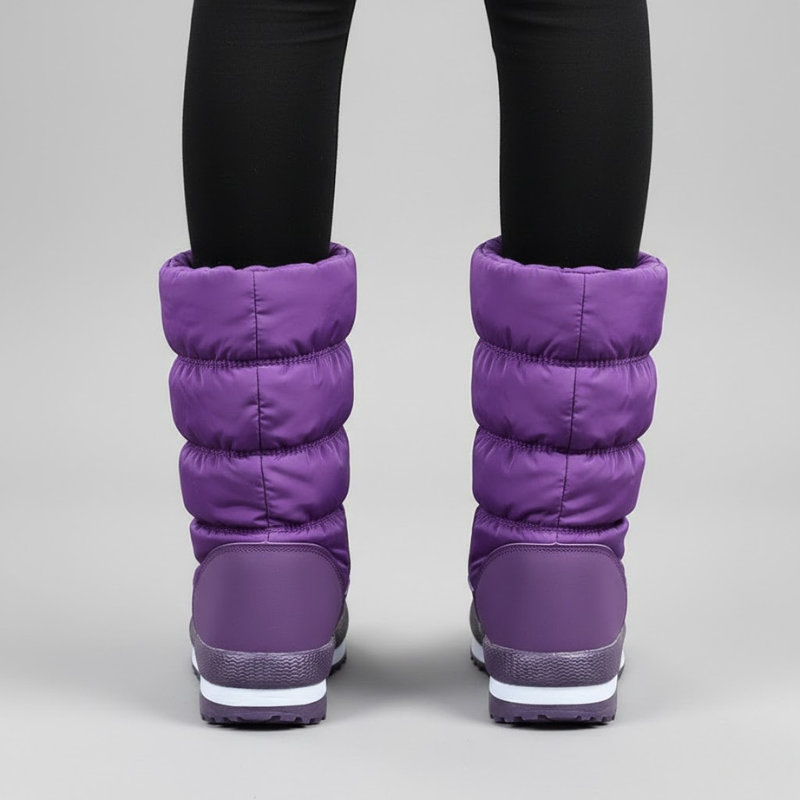 Damskie, ciepłe, zimowe buty z podszewką – wygodne, zapinane na zamek