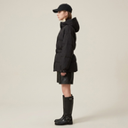 Women's down coat with belt – slimming quilted winter coat
