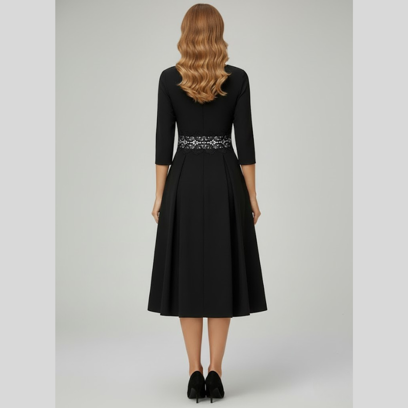 Elegant women's midi cocktail dress – timeless style for evening events
