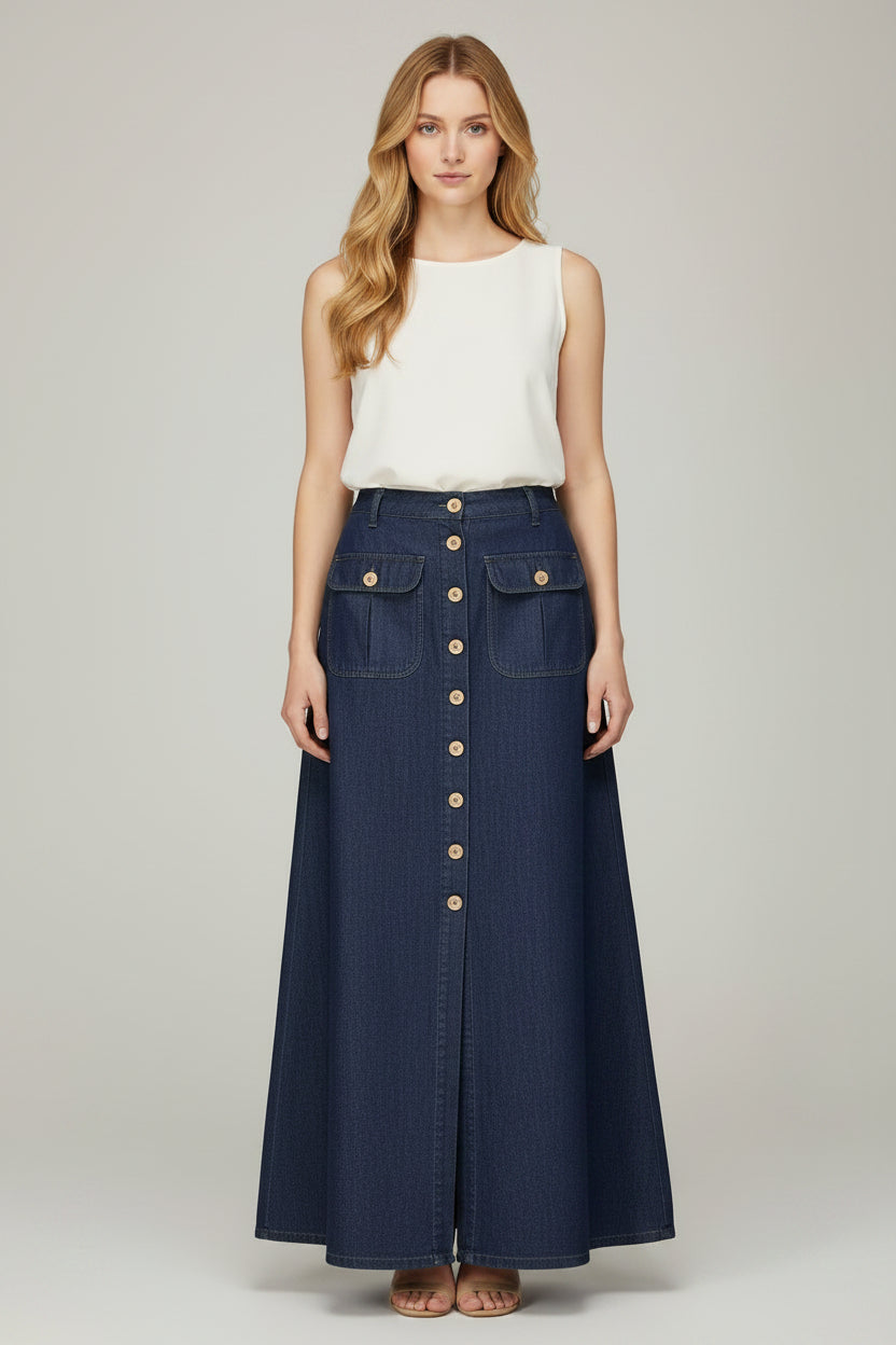 Spódnica jeansowa Heritage dla kobiet – ponadczasowy styl inspirowany stylem vintage
