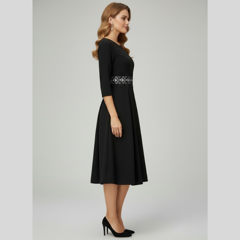 Elegant women's midi cocktail dress – timeless style for evening events