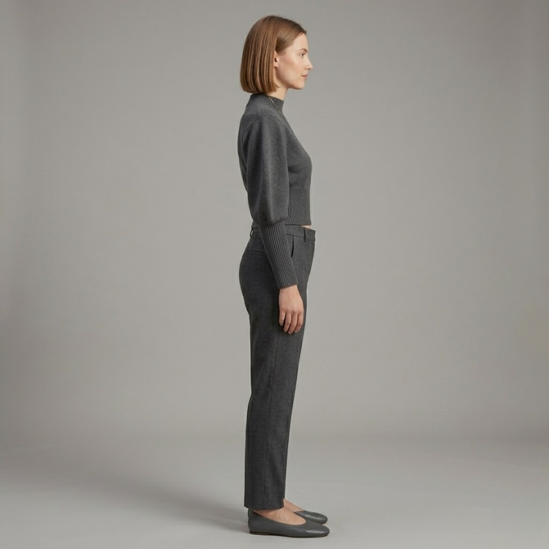 Krótki sweter z bufiastymi rękawami – przytulny, wyrazisty sweter dla kobiet