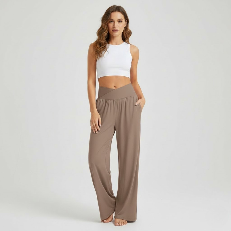 Spodnie do jogi damskie z szerokimi nogawkami – swobodny, elastyczny strój