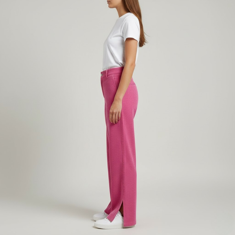 Spodnie retro z szerokimi nogawkami z kordu dla kobiet – modne, codzienne ubrania