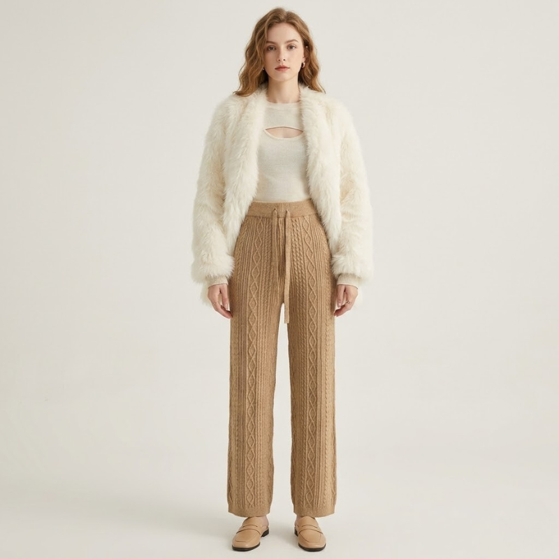 Damskie spodnie dresowe z wysokim stanem i swobodnym krojem – codzienna wygoda, odzież sportowa na co dzień