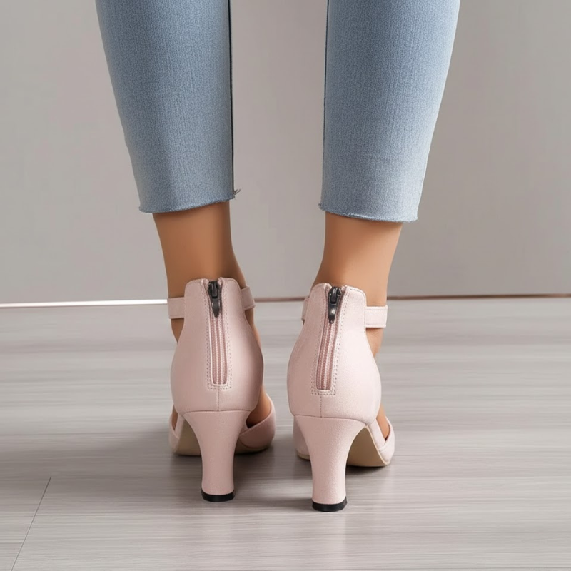 Damskie eleganckie sandały na co dzień z odkrytymi palcami – wygodne buty letnie z zapięciem na zamek błyskawiczny