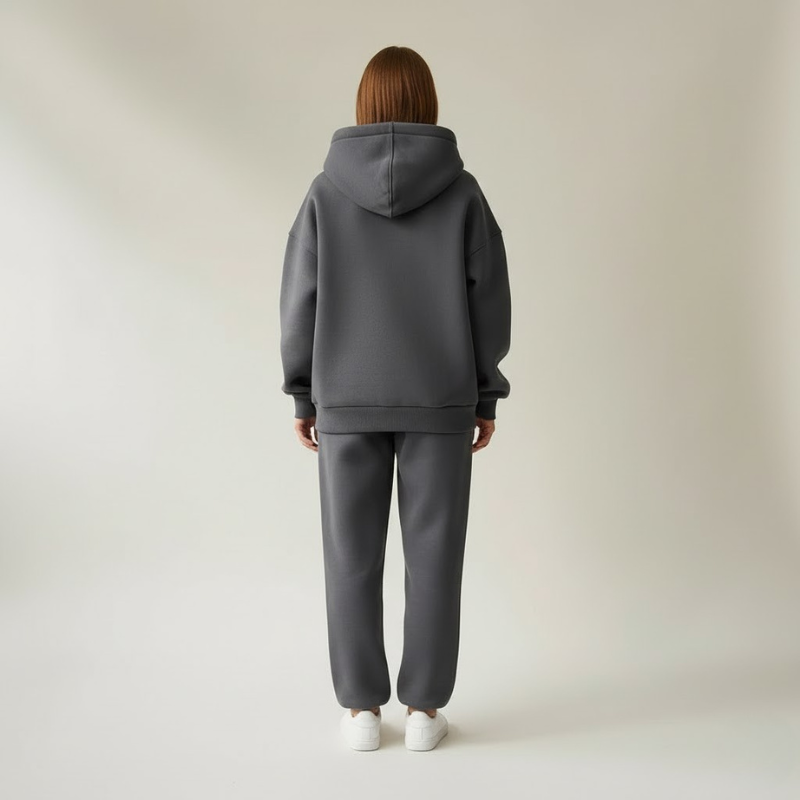 Przytulna, nowoczesna damska bluza z kapturem na zimę – miękka, ocieplana, casualowa odzież uliczna