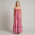 Luźna damska sukienka maxi o kroju litery A – elegancka i zwiewna letnia moda
