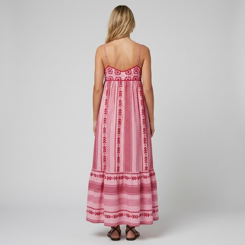 Luźna damska sukienka maxi o kroju litery A – elegancka i zwiewna letnia moda