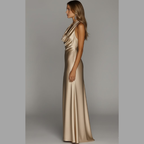 Lenaura | Sukienka maxi damska bez rękawów halter – elegancka suknia wieczorowa
