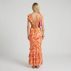 Geblümtes Sommerkleid mit Rüschen – luftiges Damenkleid mit Urlaubs-Print