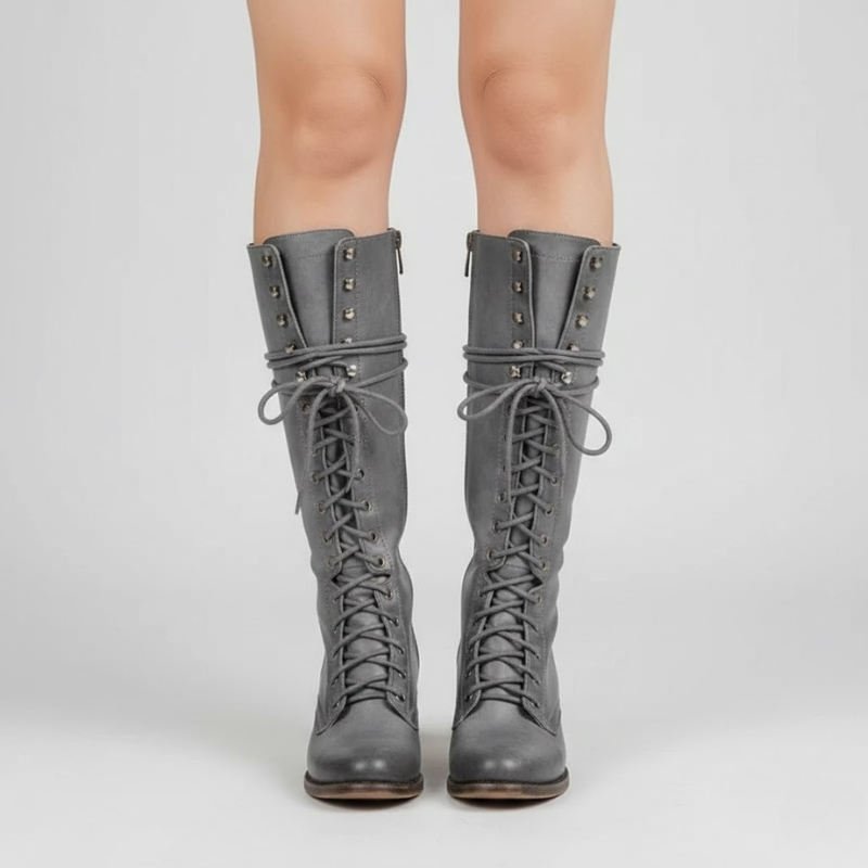 Damskie botki na obcasie ze szpiczastym noskiem – elegancki, modny design zapinany na zamek