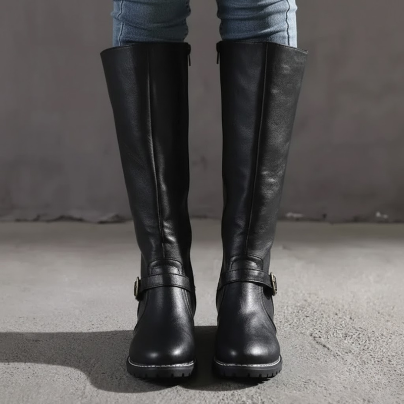 Ciepłe, zimowe buty damskie – elegancki design z zapięciem na zamek