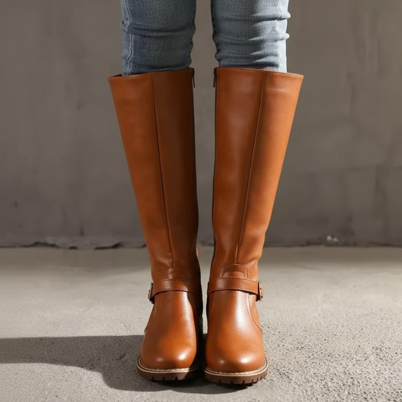 Ciepłe, zimowe buty damskie – elegancki design z zapięciem na zamek