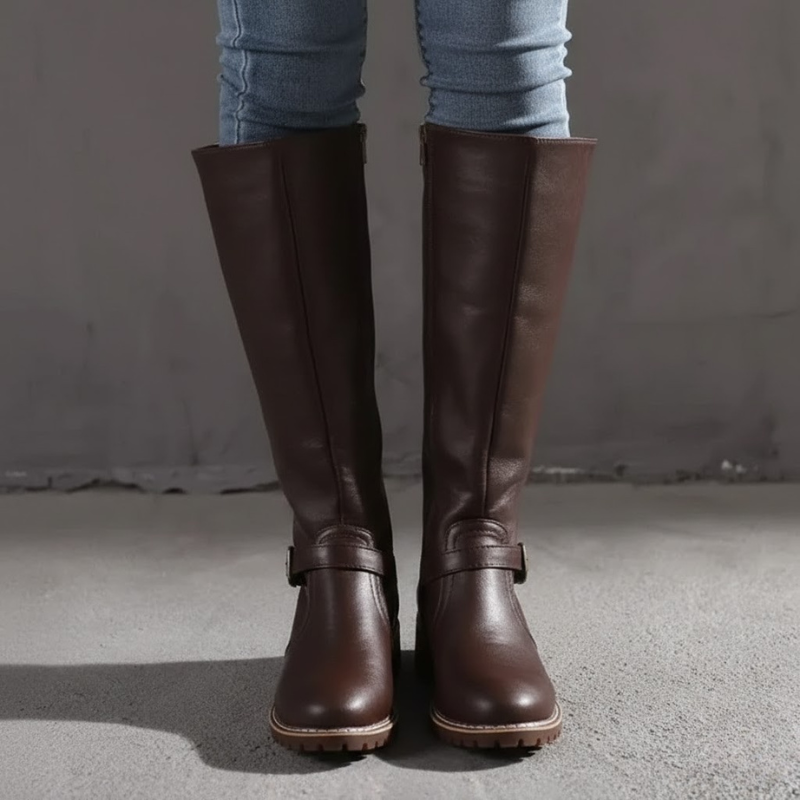 Ciepłe, zimowe buty damskie – elegancki design z zapięciem na zamek