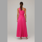 Elegant pleated maxi dress for women – chic outfit for weddings and formal occasions