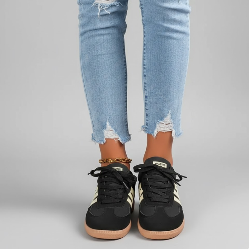 Damskie ponadczasowe sznurowane trampki miejskie – codzienne i wygodne buty miejskie