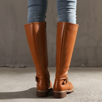 Warme, winterliche Damenstiefel – elegantes Design mit Reißverschluss