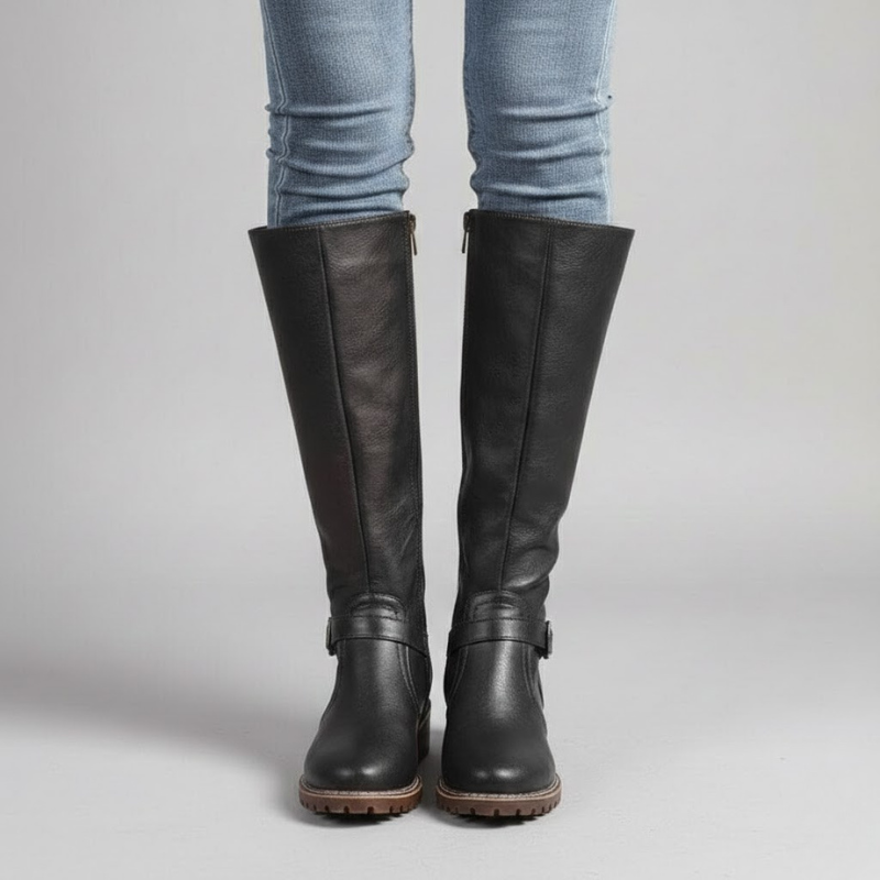 Damskie wysokie klasyczne botki – elegancki design w stylu Heritage