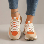 Fashionable, multi-layered, chunky women's sneakers – casual shoes with a layered design