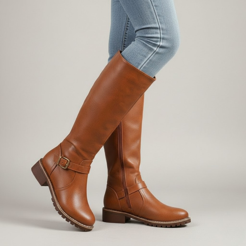 Damskie wysokie klasyczne botki – elegancki design w stylu Heritage