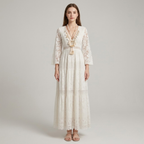 Long floral boho dress – a flowy, loose summer outfit for women