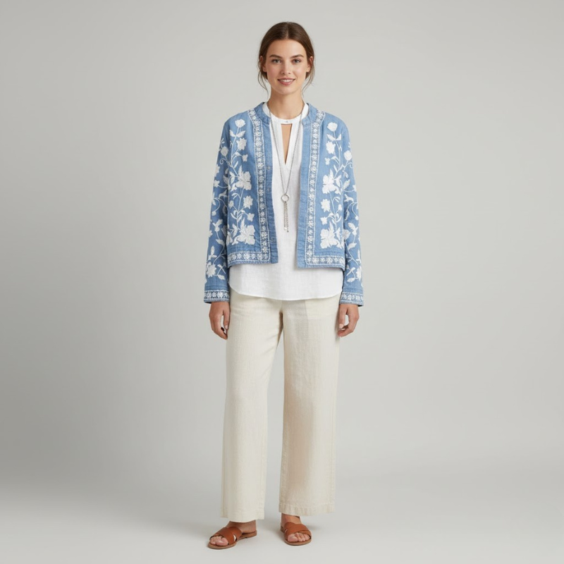 Damska artystyczna kamizelka boho – lekka, wyrazista warstwa