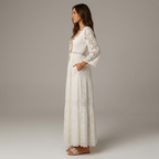 Long floral boho dress – a flowy, loose summer outfit for women