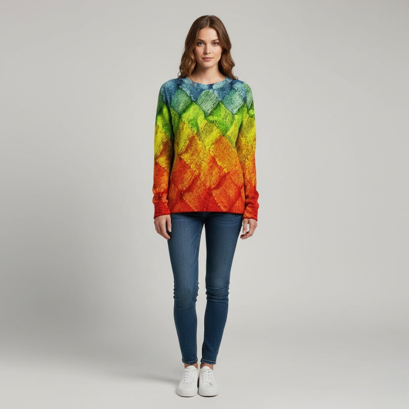 Stylowy sweter damski zapewniający wygodę – luźny krój, sezonowy must-have