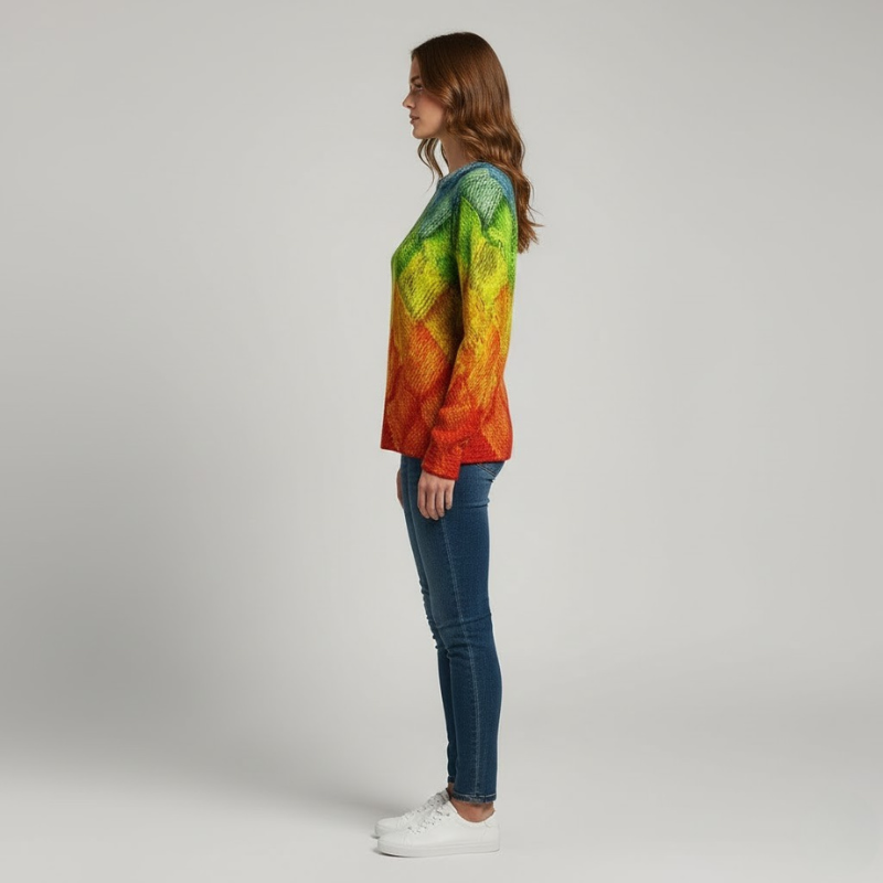 Stylowy sweter damski zapewniający wygodę – luźny krój, sezonowy must-have