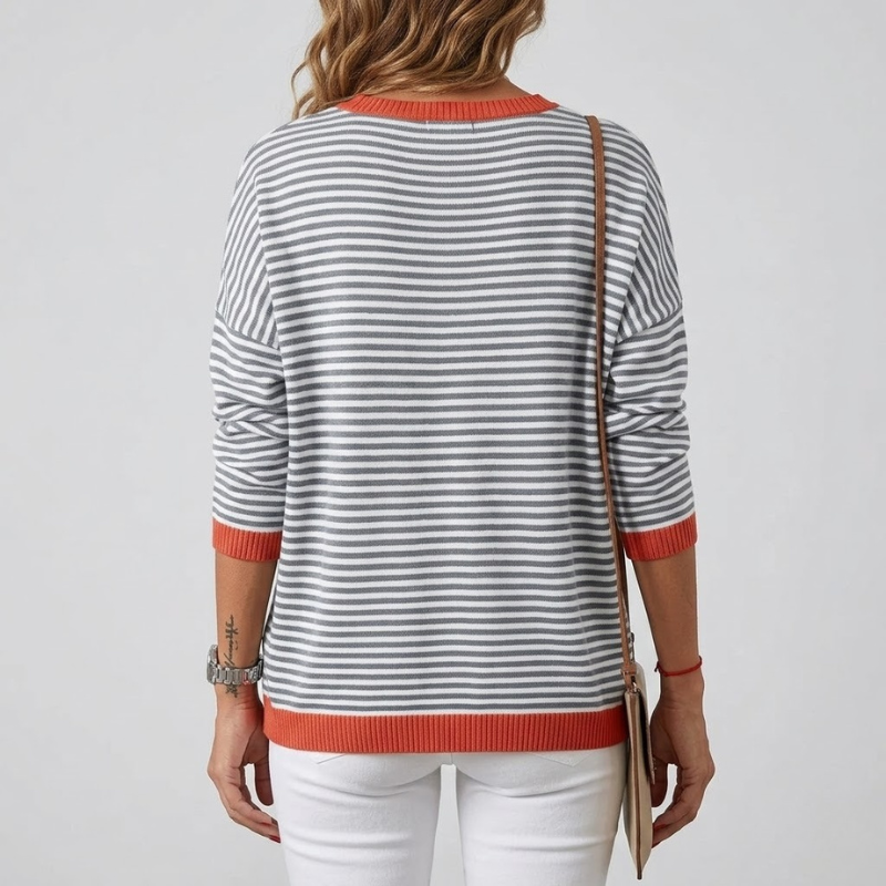 Classic striped sweater - a timeless, comfortable, and casual sweater for women