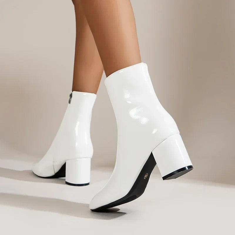 Gościsława | Eleganckie damskie botki – uniwersalne damskie buty sięgające do kostek