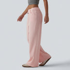 Asymmetrical Low-Rise Colorblock Jeans – Wide Leg with Bold Print