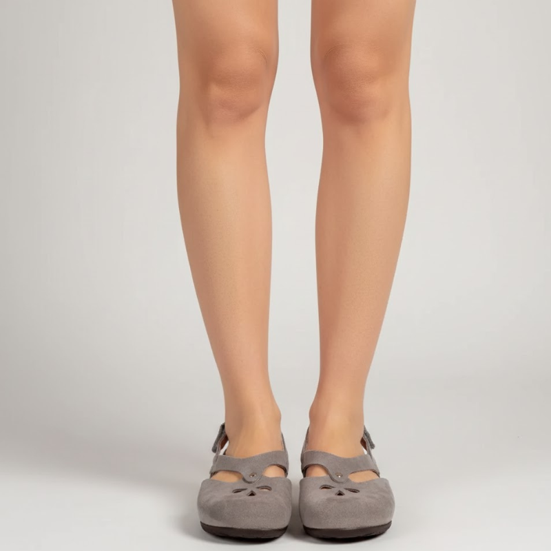 Damskie sandały retro z zamkniętymi palcami – regulowane, wygodne buty z paskiem na rzep