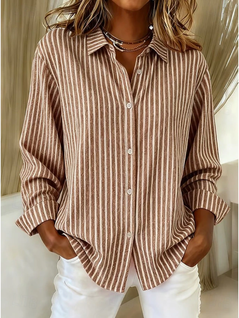 Rosavie | Women's long-sleeve shirt – breathable button-down shirt