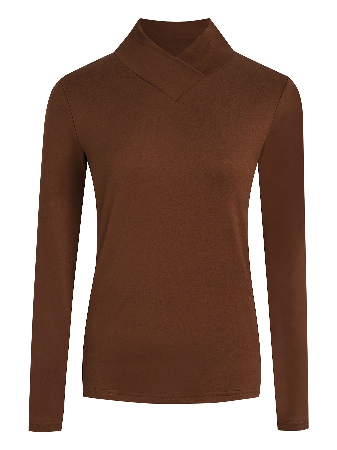 Bożena | Damski sweter z golfem – miękka dzianinowa bluzka z długim rękawem