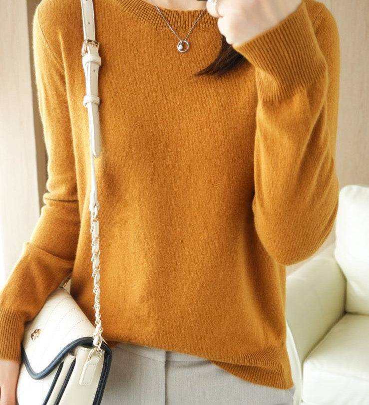 Alisa | Damski sweter z wełny merino – lekki dzianinowy pulower
