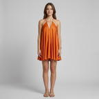 Elegant A-Line V-Neck Dress - Chic Backless Evening Attire for Women