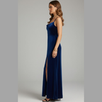 Kasia | Elegancka Sukienka Wieczorowa Maxi, Wysokie Rozcięcie