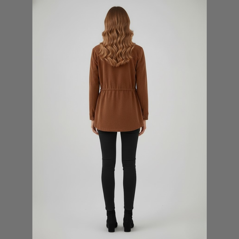 Damska kurtka sztruksowa w stylu retro – wygodna, praktyczna i zgodna z trendami