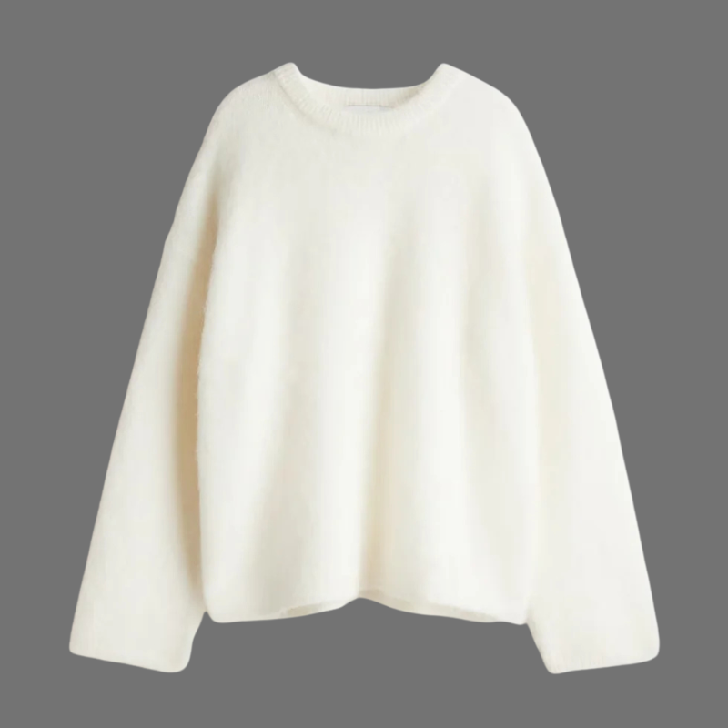 Przytulny sweter z okrągłym dekoltem – modny, codzienny styl zapewniający wygodę