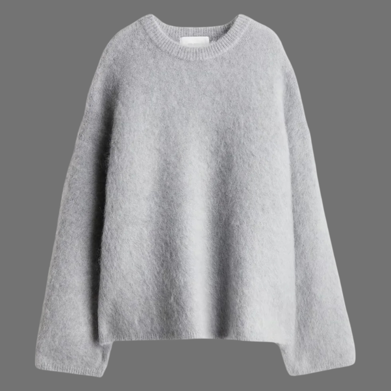 Przytulny sweter z okrągłym dekoltem – modny, codzienny styl zapewniający wygodę