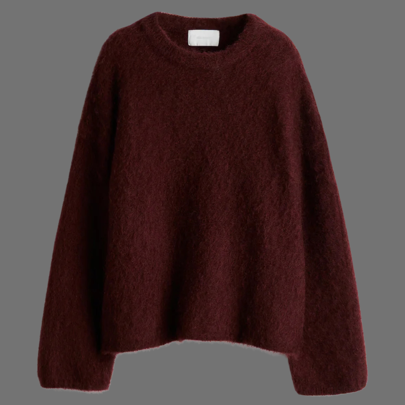 Przytulny sweter z okrągłym dekoltem – modny, codzienny styl zapewniający wygodę