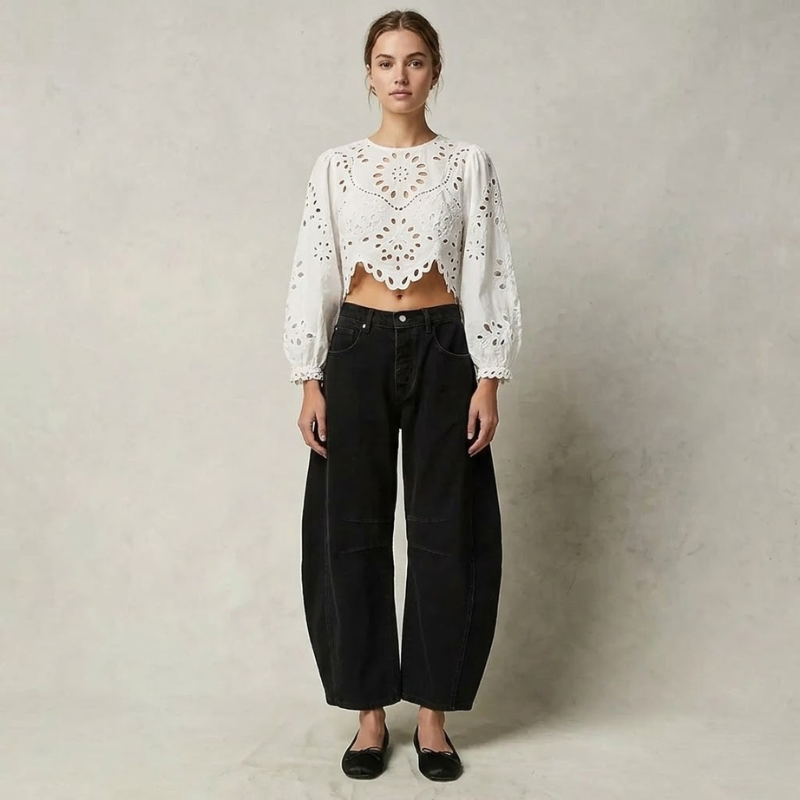 Modne damskie spodnie z szerokimi nogawkami – luźne, wygodne i modne spodnie z szerokimi nogawkami