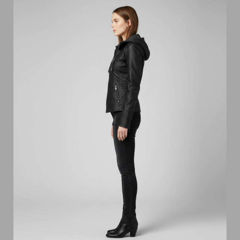 Damska kurtka z kapturem w stylu retro – ponadczasowa, swobodna odzież wierzchnia w stylu vintage