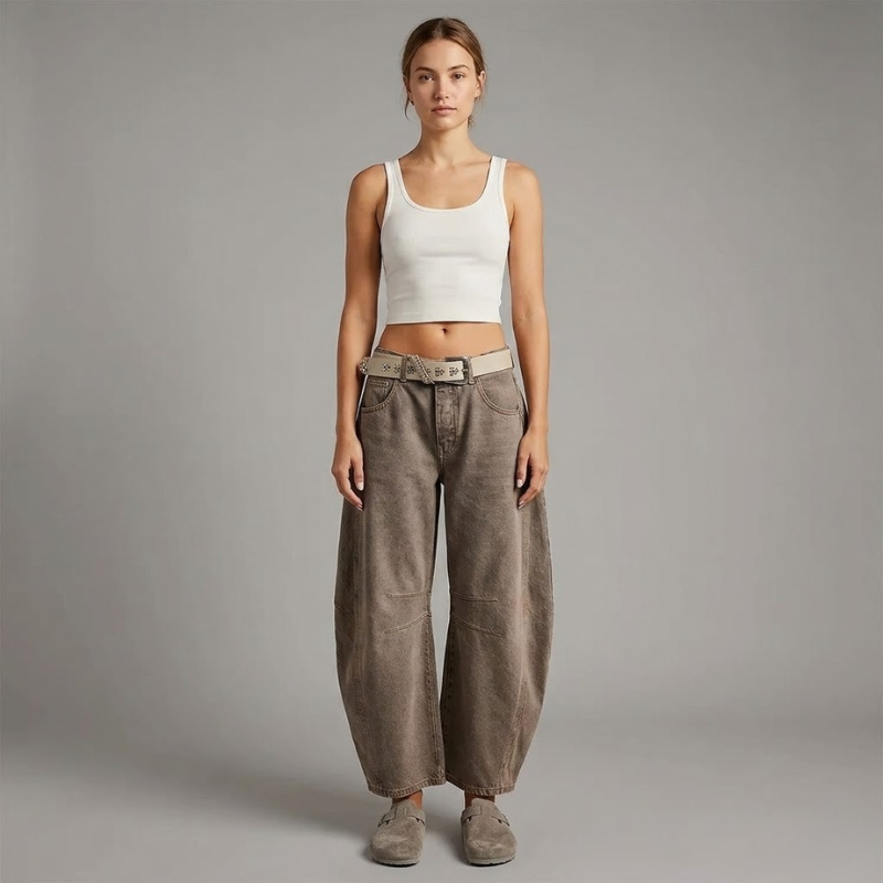 Modne damskie spodnie z szerokimi nogawkami – luźne, wygodne i modne spodnie z szerokimi nogawkami