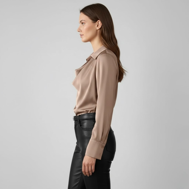 Elegancka damska bluzka satynowa – luksusowy, miękki w dotyku top