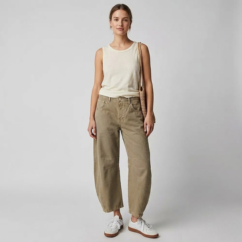 Modne damskie spodnie z szerokimi nogawkami – luźne, wygodne i modne spodnie z szerokimi nogawkami